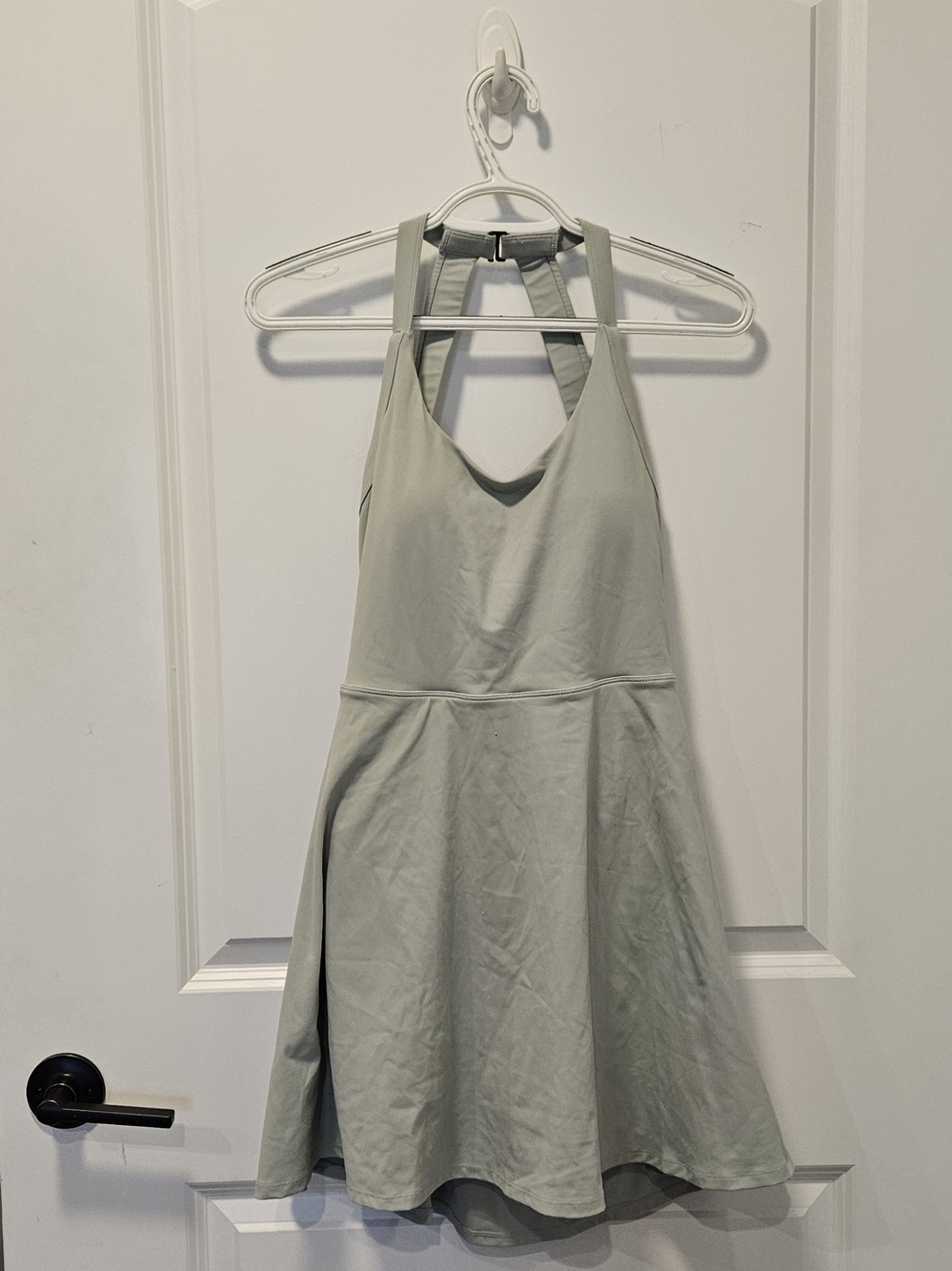 Halara Sage Green Halter Skater Dress